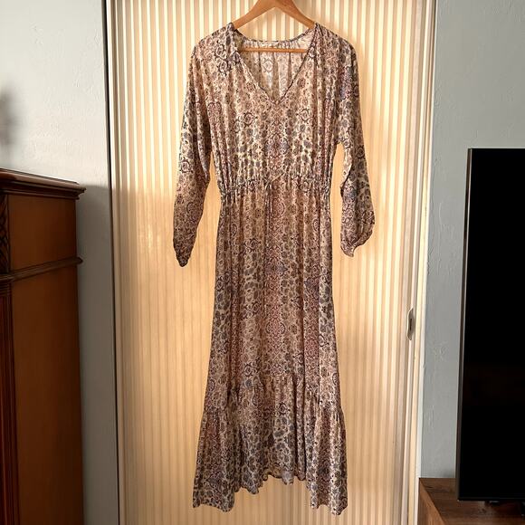 Roller Rabbit Women´s Boho Pink Paisley Print Maxi Dress Size M - Picture 1 of 9